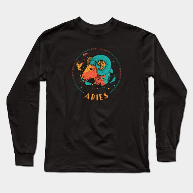 Aries Long Sleeve T-Shirt by Polynesian Vibes